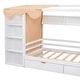 preview thumbnail 18 of 18, White Twin Size Solid Wood House Bed with Two Drawers, Roof, and Wardrobe for Kids