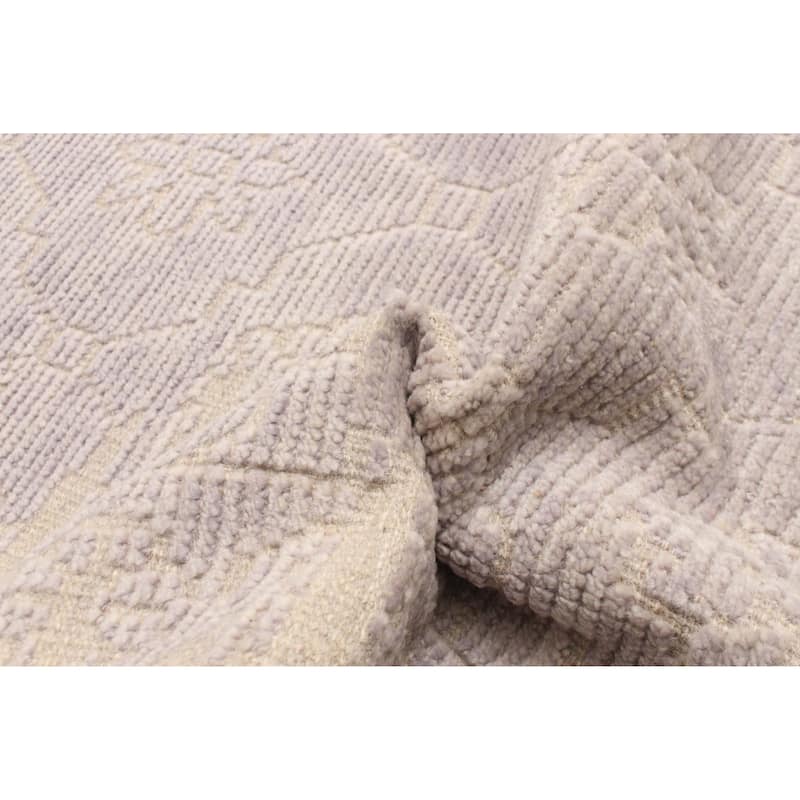 ECARPETGALLERY Hand-knotted Tangier Grey Wool Rug - 2'11 x 4'11