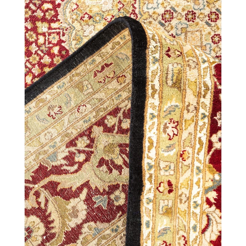 Overton Hand Knotted Wool Vintage Inspired Traditional Mogul Black Area Rug - 9 x 12