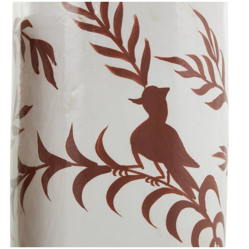 Ceramic Floral Canisters with Wood Lids - Set of 3 Red - Roche River Decor