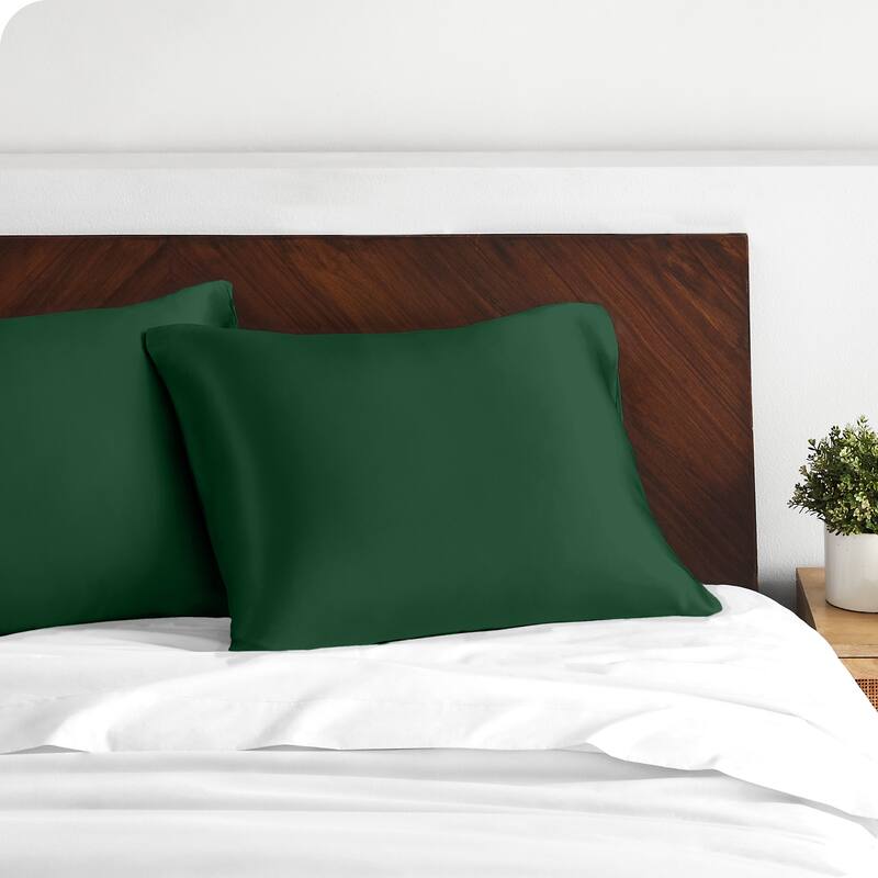 Bare Home Poly Satin Pillowcase Set for Hair and Skin (Set of 2)