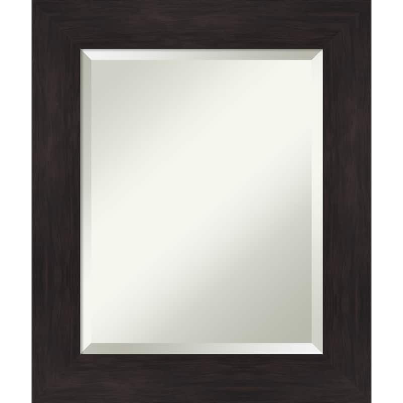 Beveled Wall Mirror - Furniture Espresso Frame - Furniture Espresso