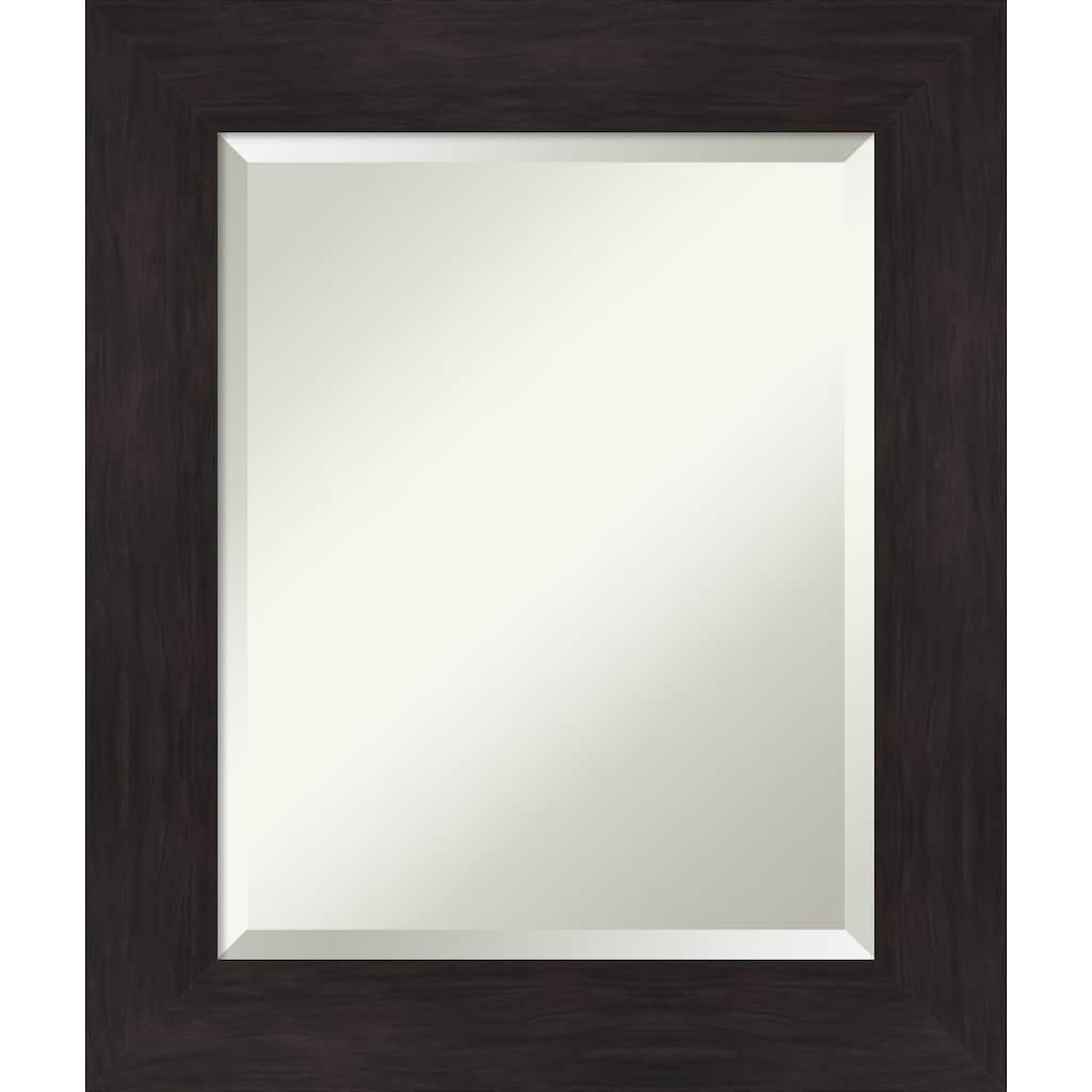 Beveled Wall Mirror - Furniture Espresso Frame - Furniture Espresso