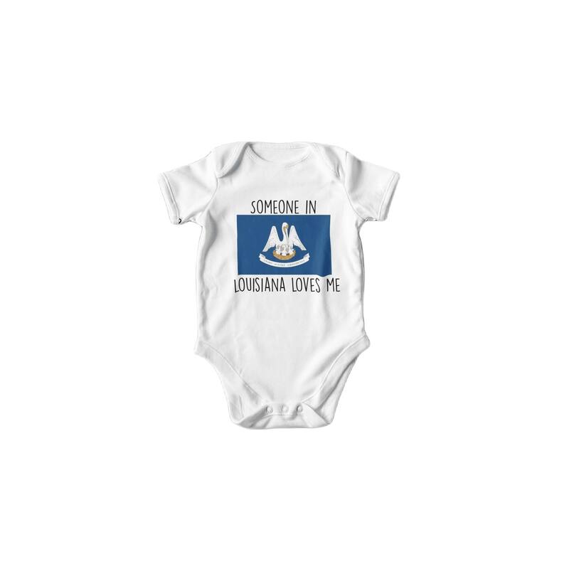 Louisiana - Baby Boy Girl Clothes Infant Bodysuit Funny Cute Newborn - Blue - 0-3M
