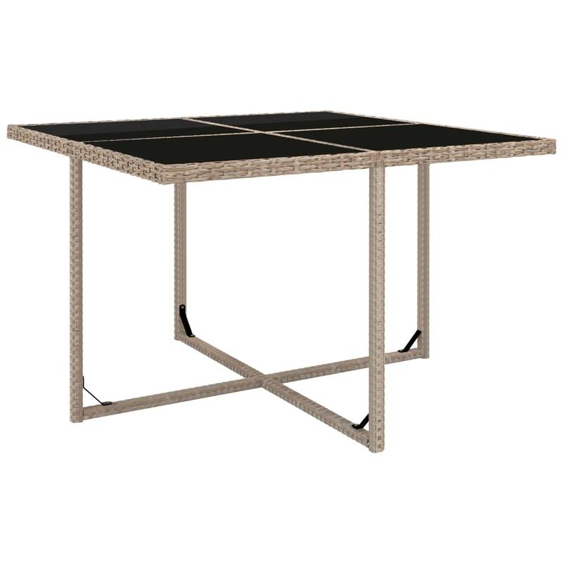 vidaXL Patio Dining Set 9 Piece Conversation Set with Cushions Poly Rattan - 20.5" x 22" x 33.5"