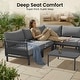 preview thumbnail 17 of 40, 2/4/6/8-Seat Modular All-Weather Aluminum Outdoor Sectional Sofa Set with Deep Seating Patio Conversation Set