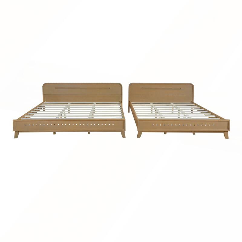Pine Solid Wood Bed with Timeless Design Easy Assemble