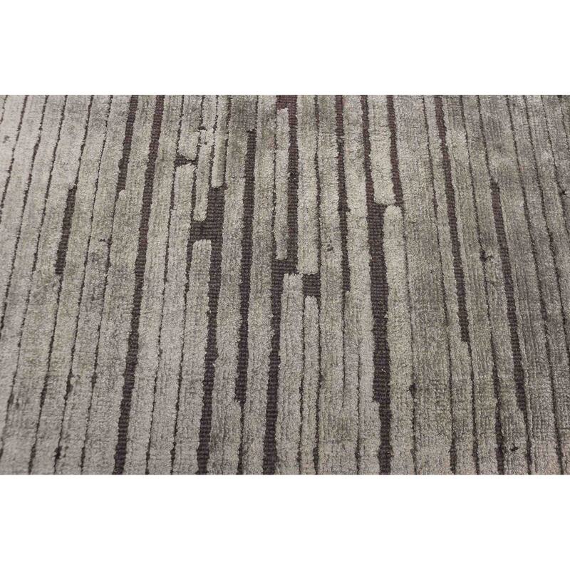 ECARPETGALLERY Hand Loomed Elysian Grey Rug - 5'1 x 6'10