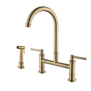 Kitchen Faucet Swivel Sink Spray Dual Handle Mixer Taps w/ Sprayer