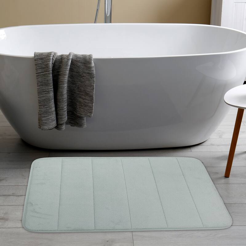 2 Pcs Memory Foam Bathroom Mat Non Slip Soft Bath Mats Rugs, Machine Washable