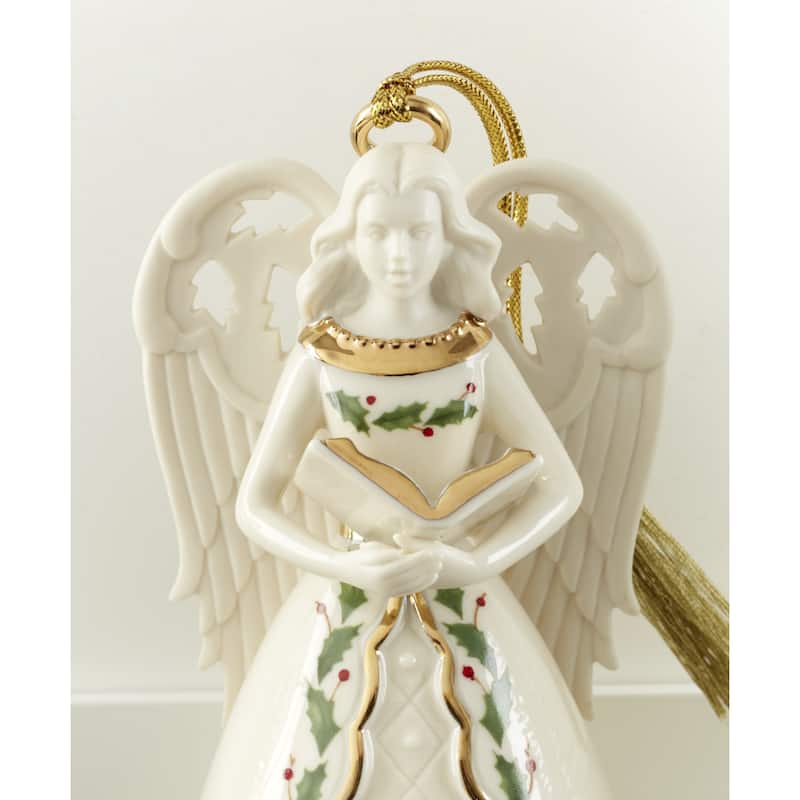 Lenox Holiday Angel Bell with Hymns Ornament