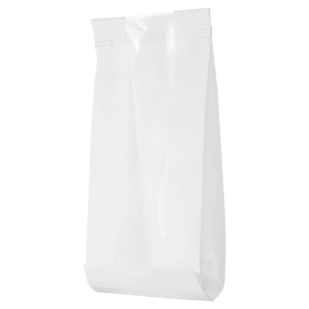 Bakery Bags with Window, Tin Tie Tab Lock Bags, White