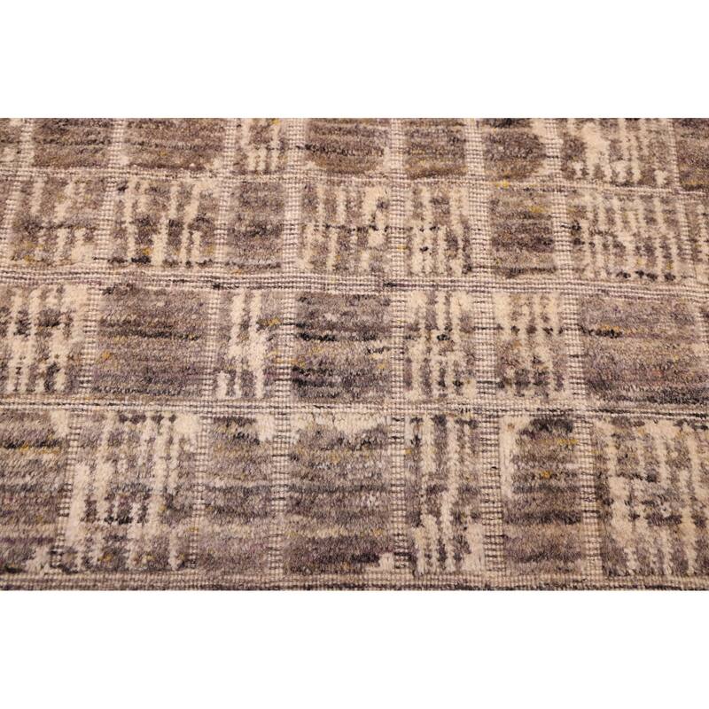 ECARPETGALLERY Hand Loomed Elysian Taupe Wool Rug - 8'1 x 11'8