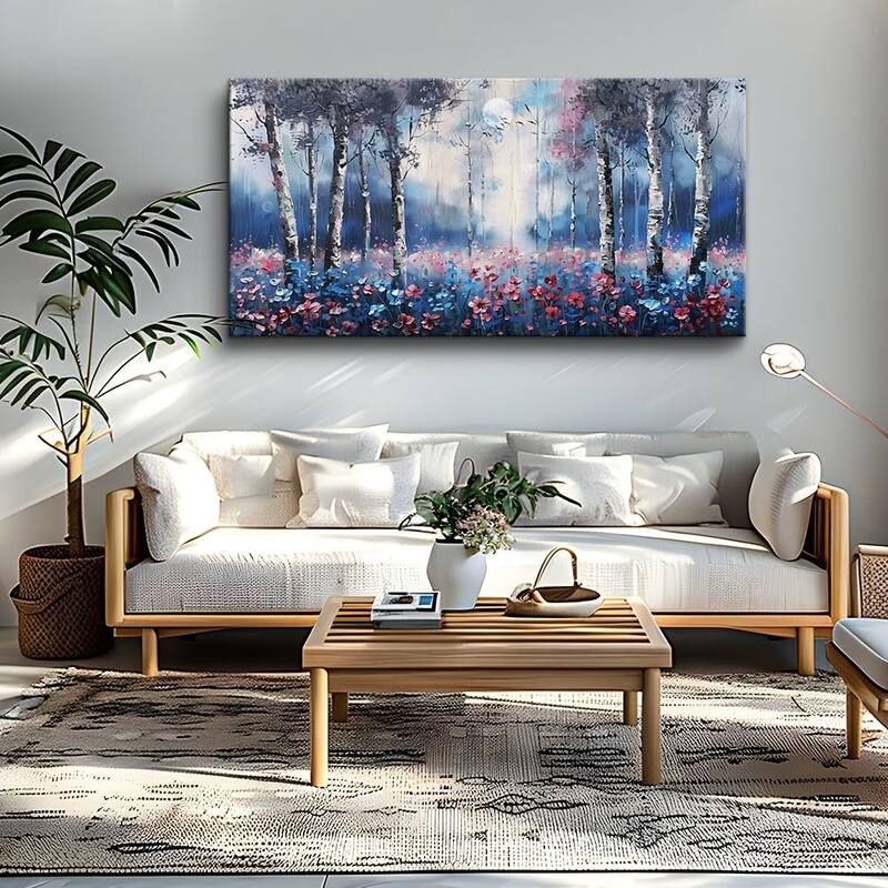 Trees Forest Landscape Wall Paintings - 24 x 48