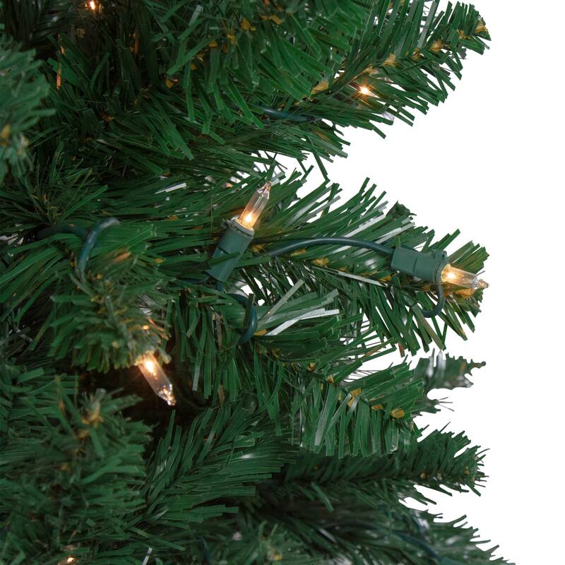 7.5ft Ravenna Pine Artificial Christmas Tree - Warm White LED Lights - 7.5 Foot