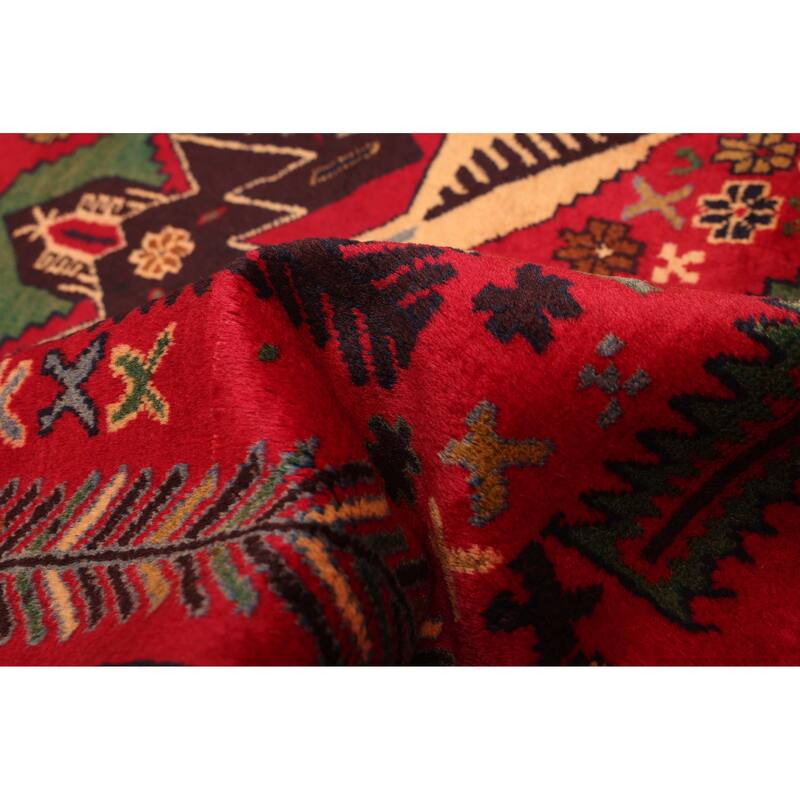 ECARPETGALLERY Hand-knotted Teimani Red Wool Rug - 3'10 x 5'9