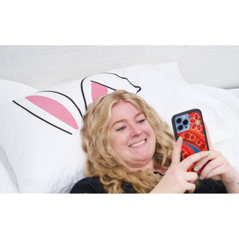 20" x 30" Bunny Ears Easter Spring Throw Pillowcase