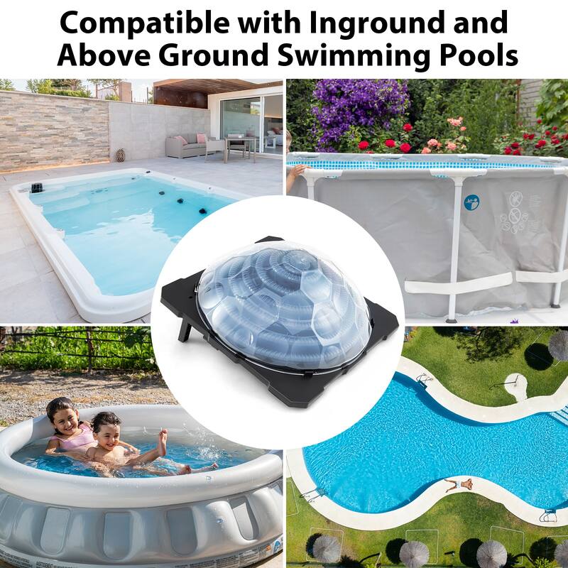 Gymax Solar Dome Heater w/ Transparent Cover Black Heating Coil