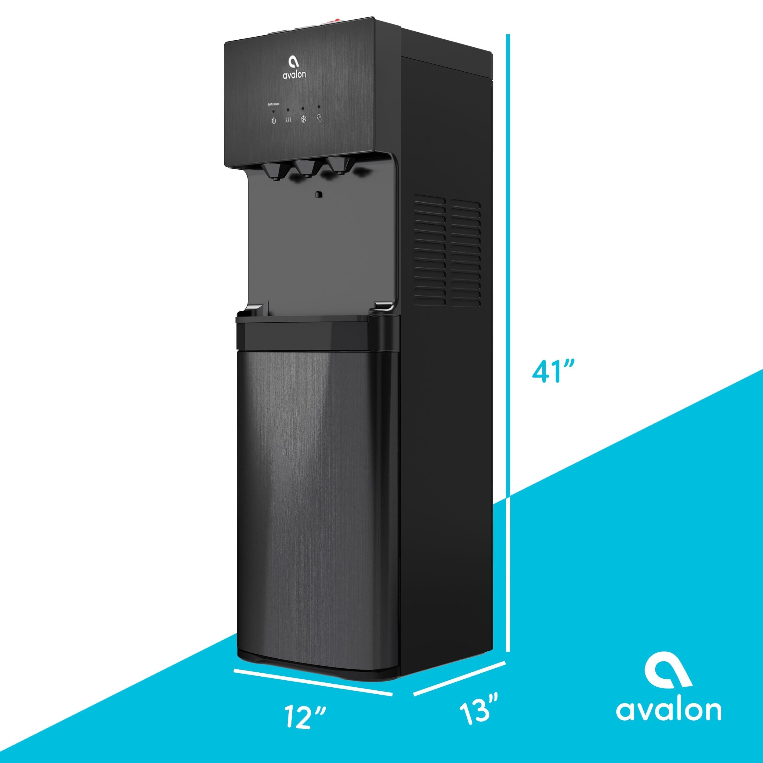 IKT Bottom Load Water Dispenser – Hot, Cold & Room Temp, UV Self-Cleaning For 3-5 Gallon Bottles, Child Safety Lock