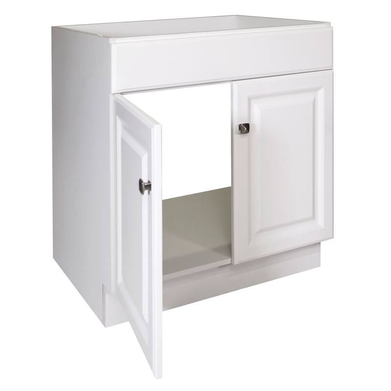 Design House Wyndham 30 Inch Unassembled 2-Door Bathroom Vanity without Top, White