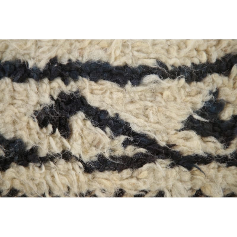 Anatolian Turkish Runner Rug Handmade Hallway Beige Wool Carpet - 3'0"x 11'5"