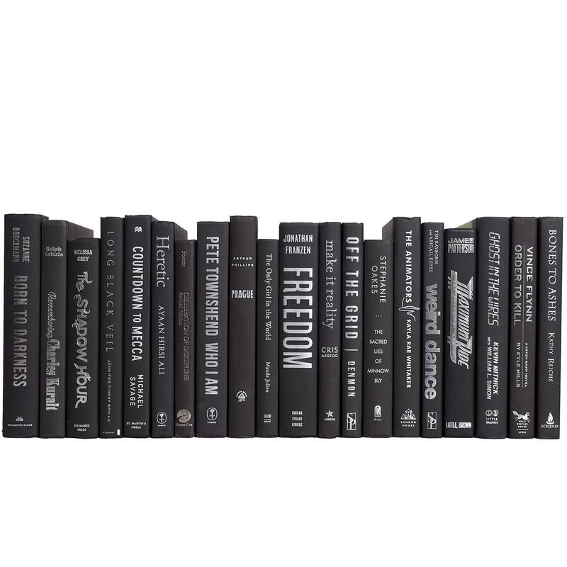Books Black Decorative Accessories: Onyx & Silver Color By The Foot