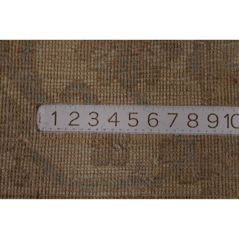 Hand Knotted Oriental 100% Wool Carpet Transitional Medallion Greys & Charcoal Oushak Area Rug - 17' 5'' X 12' 5''