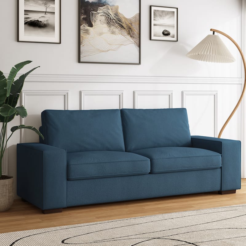 80.1" Wide Linen Corduroy Loveseat Living Room Sofa Couch