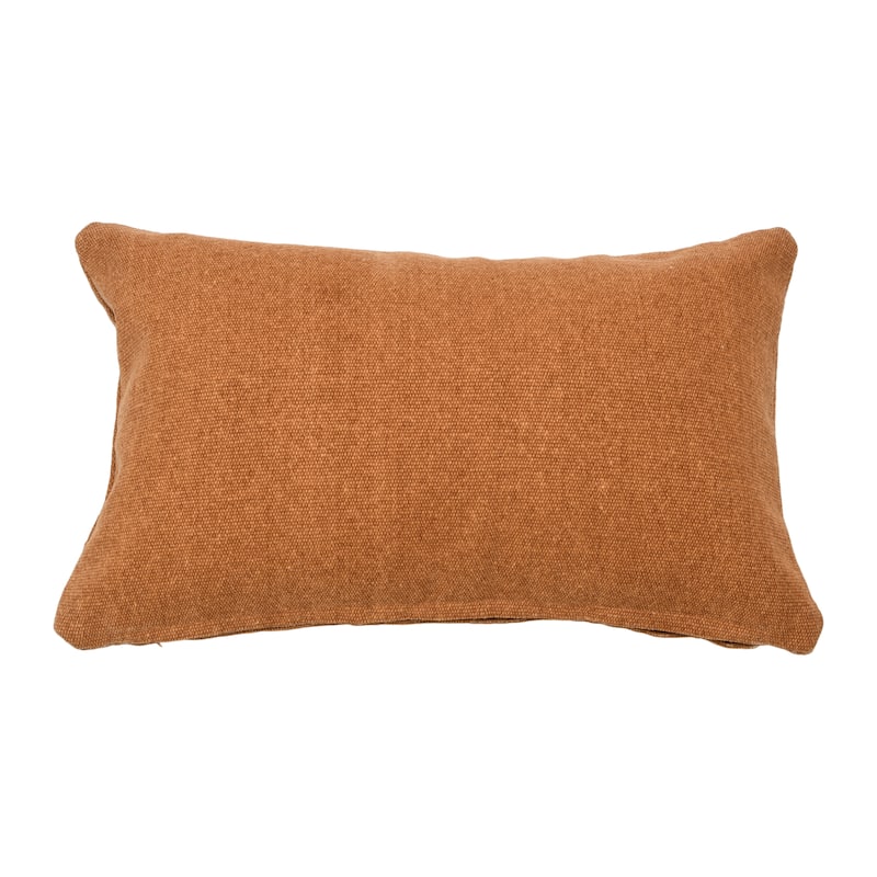 Woven Canvas Lumbar Pillow Cover