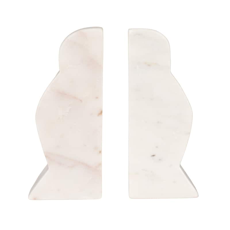 Decorative Travertine Wave Bookends