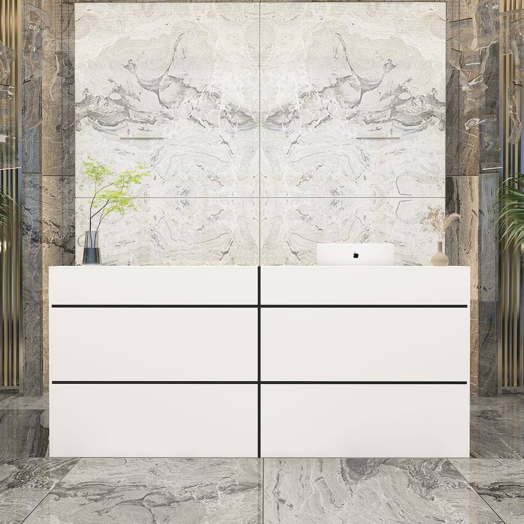 Reception Desk Sideboard Elegant Organizational Solution Front Table