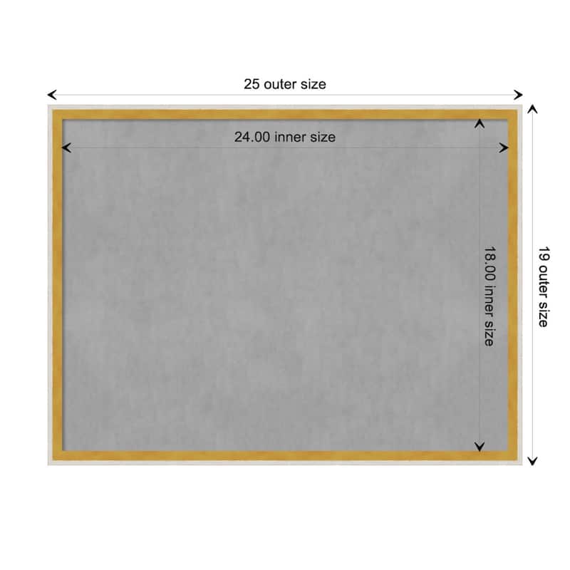 Amanti Art Paige White Gold Framed Magnetic Board - Board Size 24x18