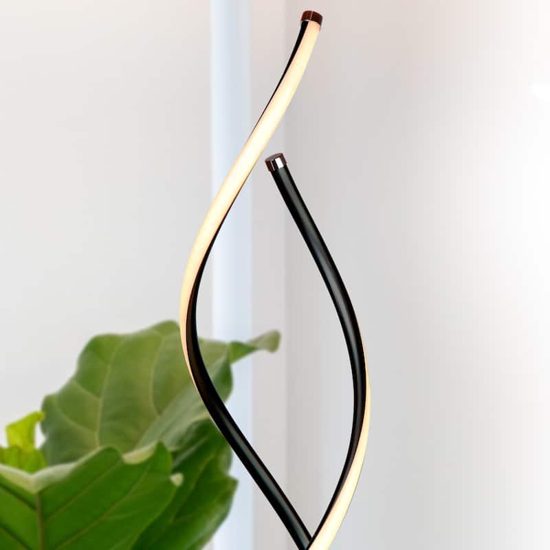 Brightech Embrace 60 in. Industrial 2-Light LED Super Bright Floor Lamp with Built-In 3-Way Dimmer Function