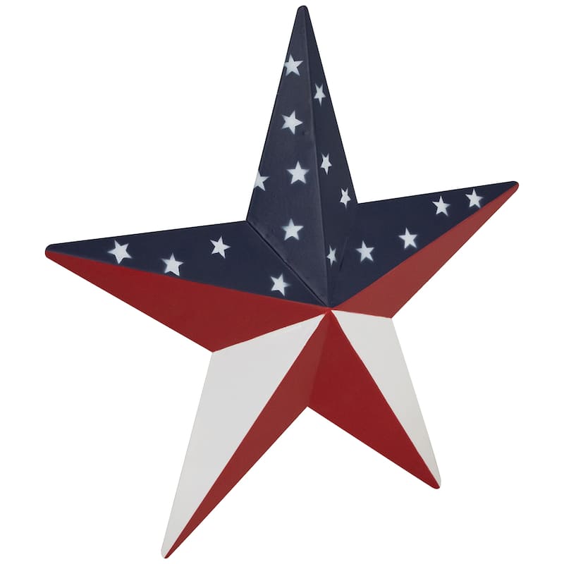 Patriotic Star Metal Wall Decoration - 15"