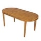 preview thumbnail 8 of 29, Christopher Knight Home - Solmere Outdoor Dining Table, Acacia Wood Frame with Slatted Oval Top & Non-Slip Foot Pads - 70.08" L