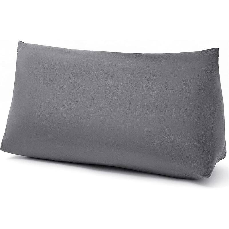 Cheer Collection Hollow Fiber Filled Wedge Pillow with Velvet Cover