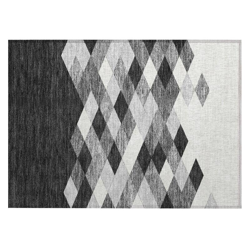 Machine Washable Indoor/ Outdoor Modern Avo Chantille Rug