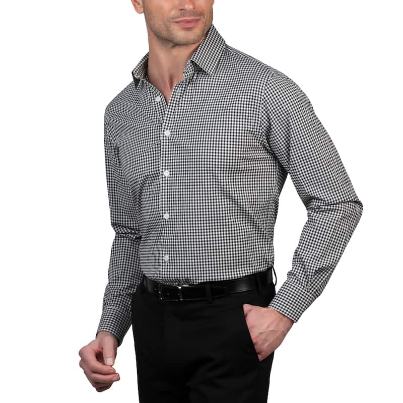 Ben Sherman Men's Check Wrinkle-Resistant Dress Shirt - Regular Fit