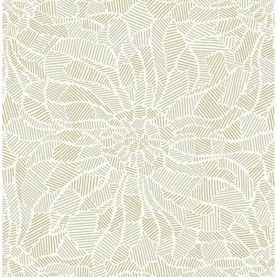 A-Street Prints Daydream Honey Abstract Floral Wallpaper
