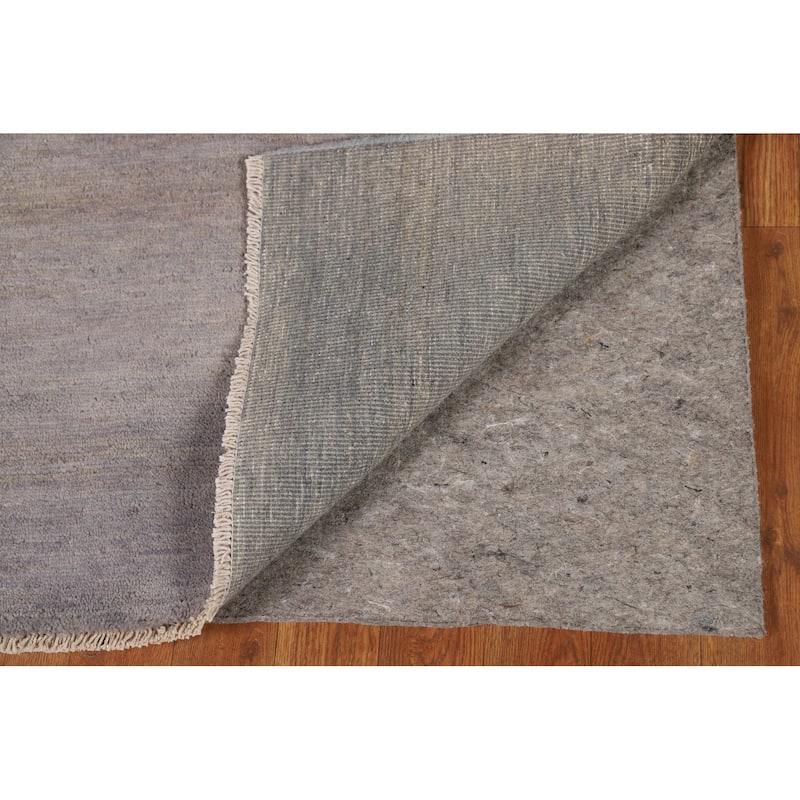 Hand Knotted Oriental 100% Wool Carpet Modern Modern Greys & Charcoal Gabbeh Area Rug - 4' 0'' X 2' 8''