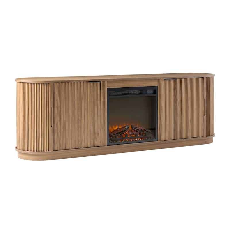 Middlebrook Designs Modern Reeded 70-inch Fireplace TV Stand