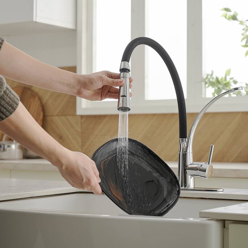 WIZ Single-Handle Pull-Down Sprayer 2 Spray High Arc Kitchen Faucet