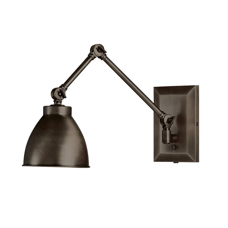 Maggie 6.75'' High 1-Light Swingarm Sconce - 6.75 inch Tall - Architectural Bronze