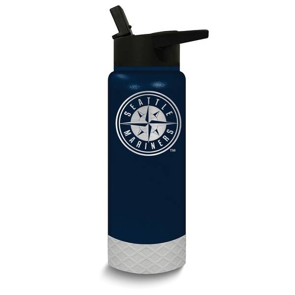 MLB Seattle Mariners Stainless Steel Silicone Grip 24 Oz. Water Bottle ...