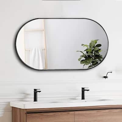 Modern Oval Vanity Wall Mounted Mirror for Bedroom, Bathroom