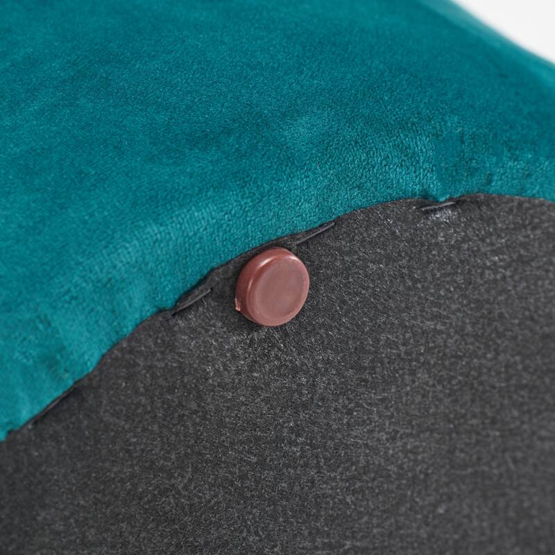 Luxurious Velvet Nesting Ottomans of 2, 4-in-1 Function, Round Storage Foot Stool with Wood Tray, No Assembly Needed