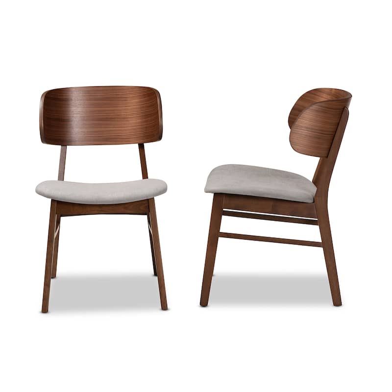 Alston Mid-Century Modern Wood Dining Chair Set (2PCs)