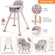 preview thumbnail 21 of 22, 3-in-1 High Chair, Baby High Chair w/Adjustable Legs & Dishwasher Safe Tray, Made of Sleek Hardwood & Premium Leatherette