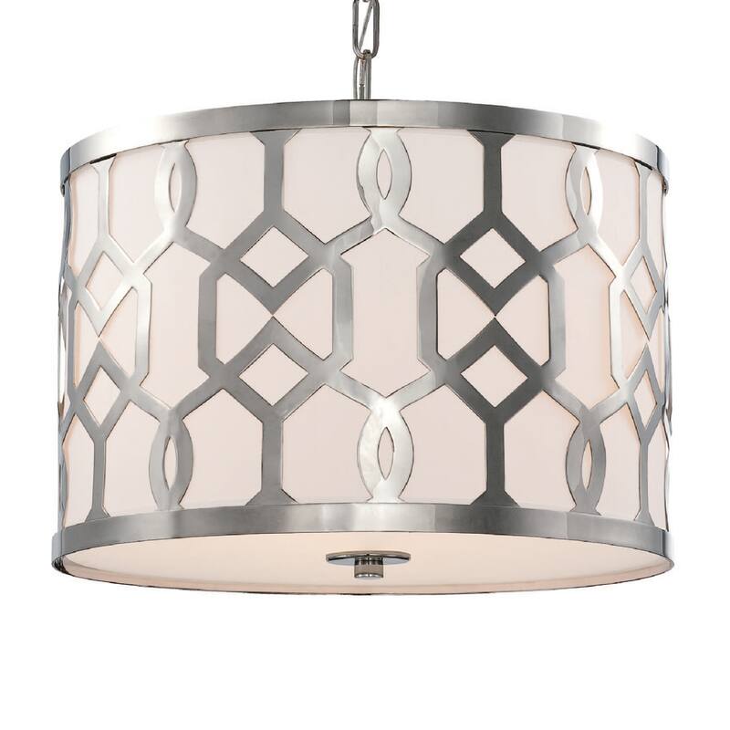 Libby Langdon for Crystorama Jennings 3 Light Polished Nickel Chandelier - 18.25'' W x 15'' H - 18.25'' W x 15'' H
