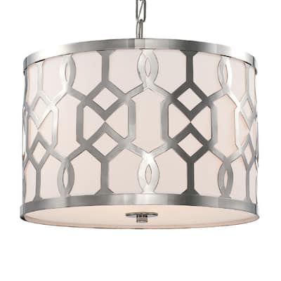 Libby Langdon for Crystorama Jennings 3 Light Polished Nickel Chandelier - 18.25'' W x 15'' H